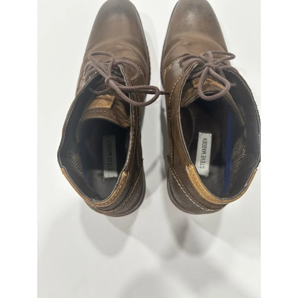Steve Madden Mens 13 Chukka Boots  Leather Lace Up